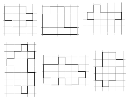 Разрезать фигуру на две равные части