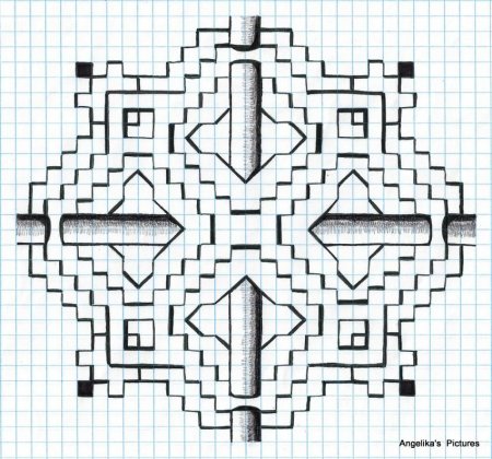 Узоры по клеточкам сложные