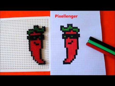 Рисование по клеточкам перец