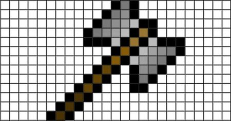 Рисунки по клеточкам оружие