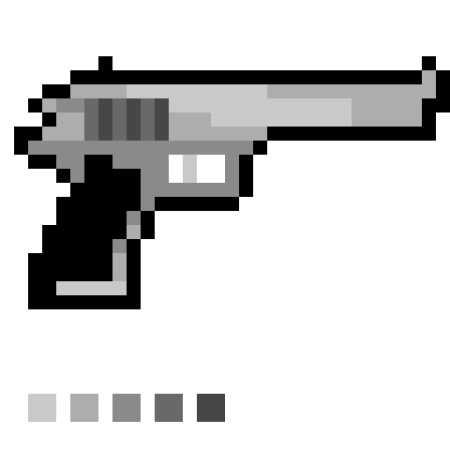 Рисование по клеточкам оружие