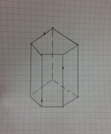 Правильная шестиугольная Призма по клеточкам