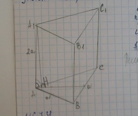 Наклонная треугольная Призма по клеточкам