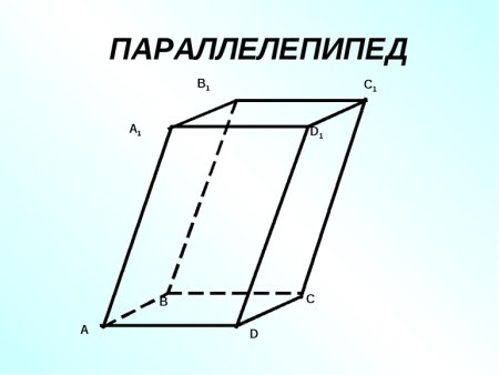 Наклонный параллелепипед формулы