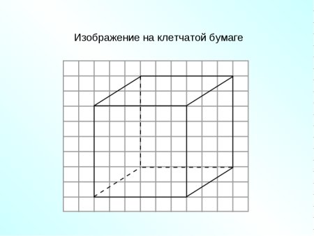 Изображение Куба на клетчатой бумаге