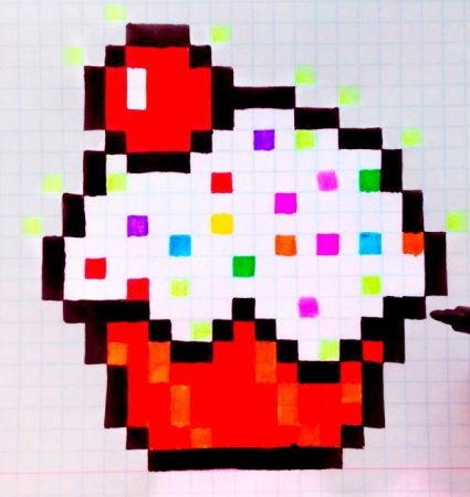 Рисунки по клеткам пиксилька