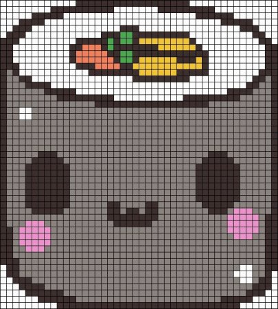 Рисунки по клеточкам еда