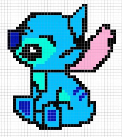 Рисунки по клеточкам розовые