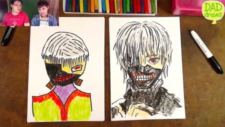 Рисунки для скетчбука Канеки