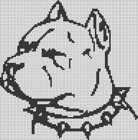 Рисование по клеткам собака