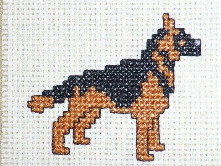 Рисование по клеточкам овчарка