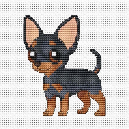 Вышивка крестом той терьер