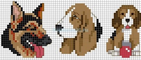 Рисунки по клеточкам собаки