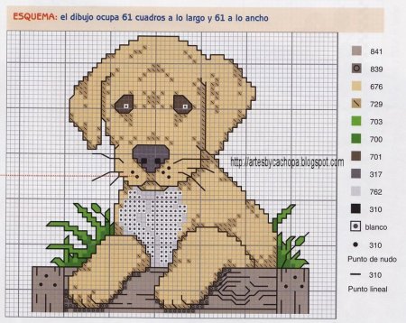 Схемы для вышивания крестиком собаки