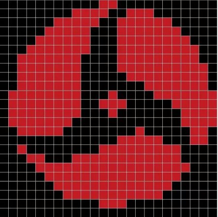 Шаринган Итачи пиксель арт