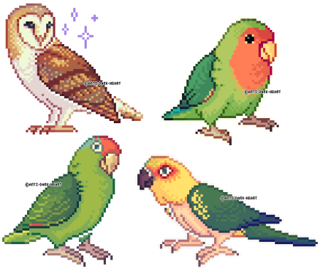 Попугай в пикселях