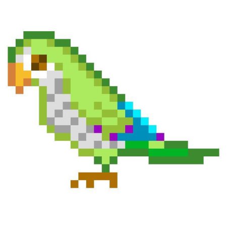 Попугай по клеточкам