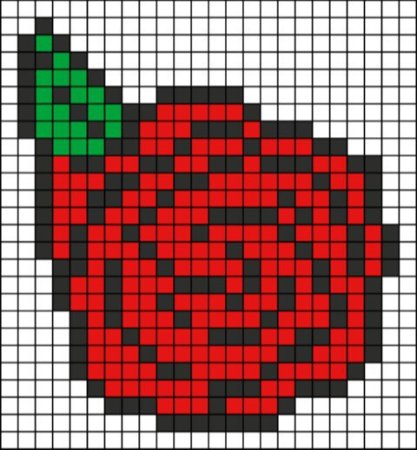 Розочка по клеткам