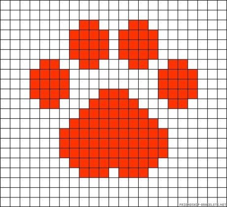 Рисунки по клеточкам лапка