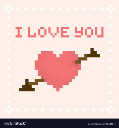 День Святого Валентина пиксель арт