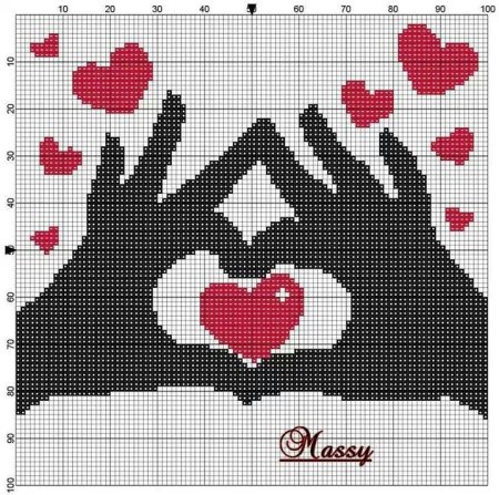 Вышивка крестом для любимого