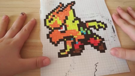 Рисование по клеткам Леон