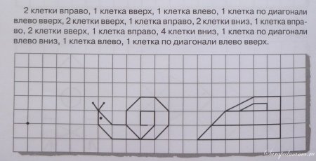 Графический диктант наискосок для дошкольников