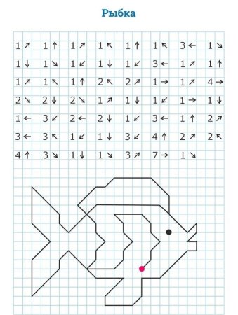 Графический диктант по диагонали для дошкольников