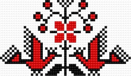 Народные вышивки в клеточку