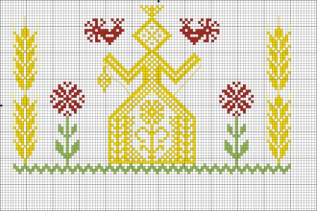 Славянская обережная вышивка Макошь