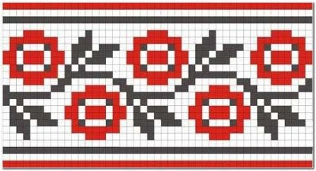 Национальный узор по клеточкам