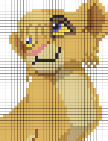 Король Лев по клеточкам