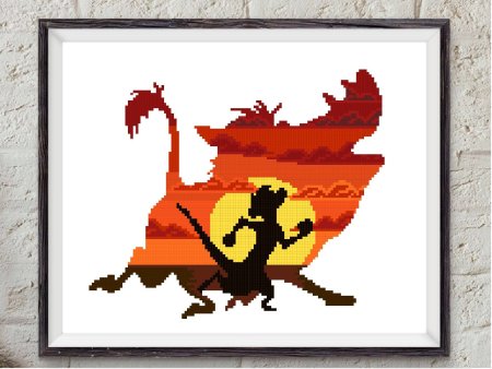 Рисунки по клеточкам Король Лев