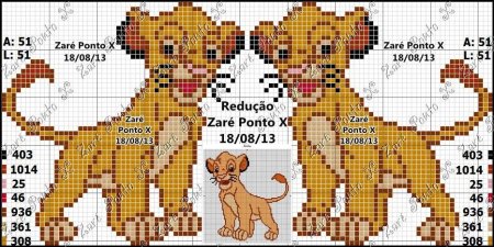 Пиксель арт Симба