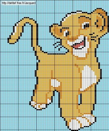 Симба вышивка крестиком