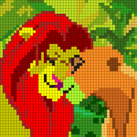 Симба по клеточкам