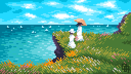 Пиксель море