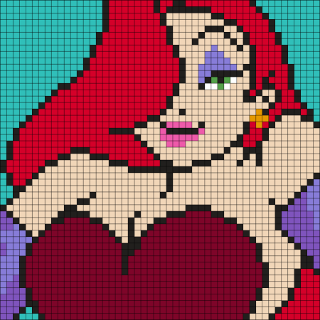 Пиксель арт Джессика рэббит