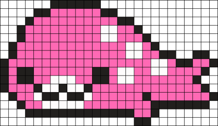 Рисование по клеточкам в розовом цвете