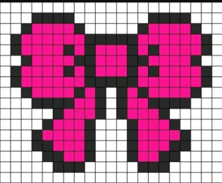 Бантик пиксель арт