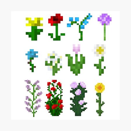 Цветы в МАЙНКРАФТЕ