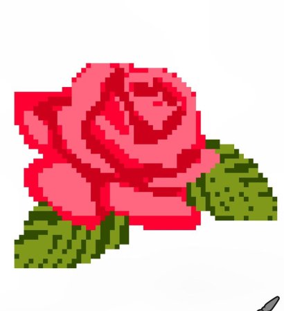 Красивый цветок пиксель