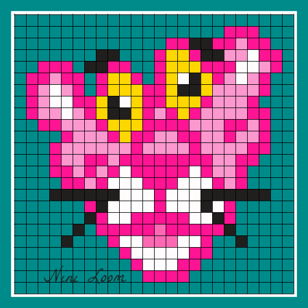 По клеточкам розовые