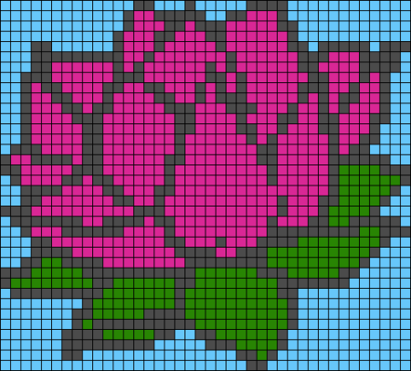 Цветы по клеточкам