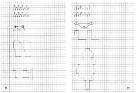 Рисование по клеточкам дошколята