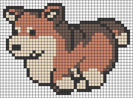 Рисование по клеточкам корги