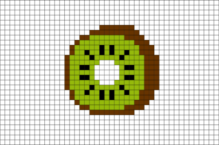 Рисунки по клеточкам фрукты