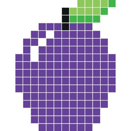 Рисунки по клеточкам фрукты