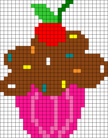 Рисовать по клеточкам еду