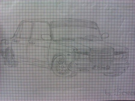 Рисунки по клеточкам машины ВАЗ